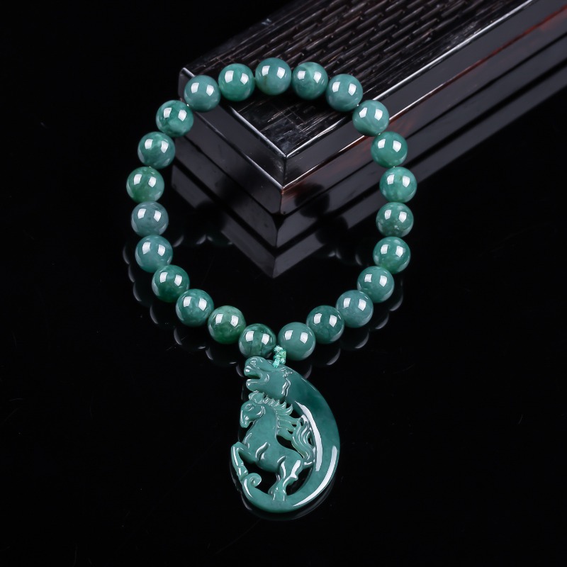 Jewelry & Watches Vitopoulos Reviews - Bracelet en jadeite naturelle bleu eau