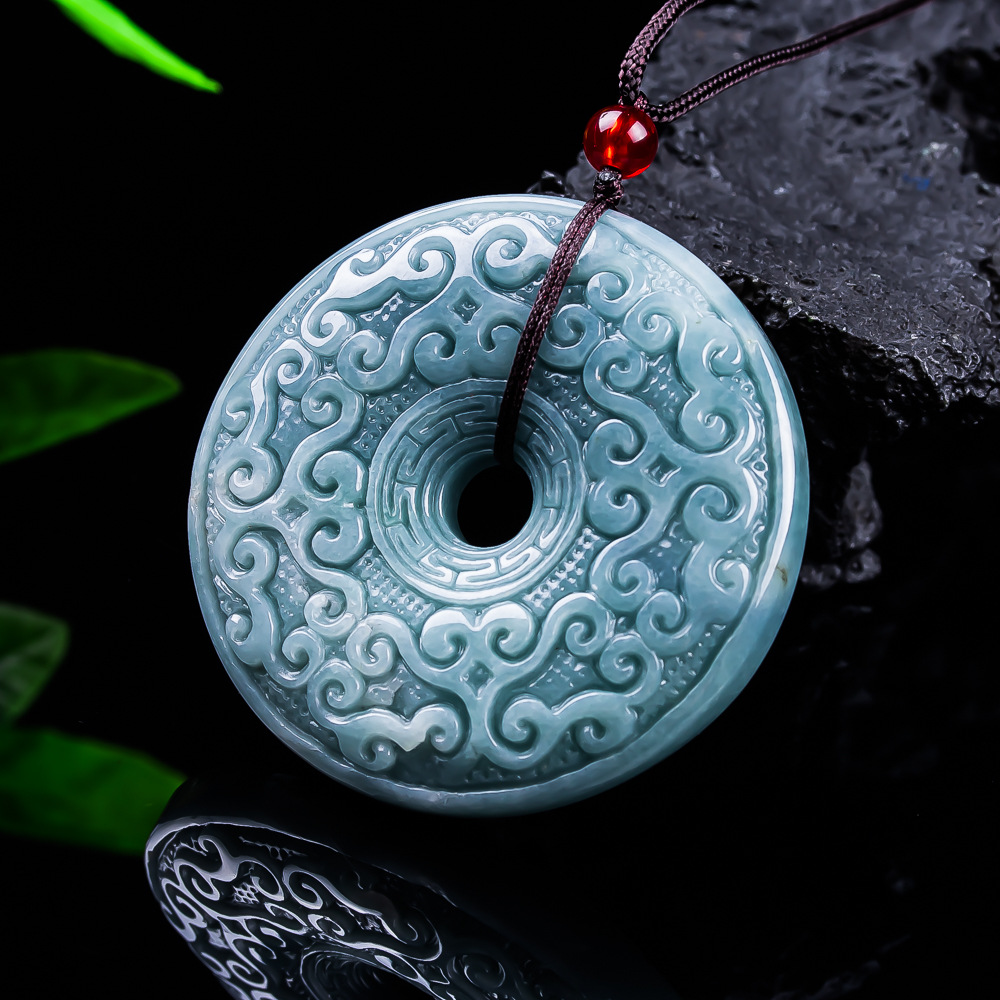Jewelry & Watches Vitopoulos Reviews - Collier pendentif fleur en jadéite birmane