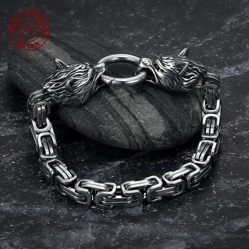 Wolf Jewelry & Watches Tampa Reviews - Bracelet Double tête de loup en