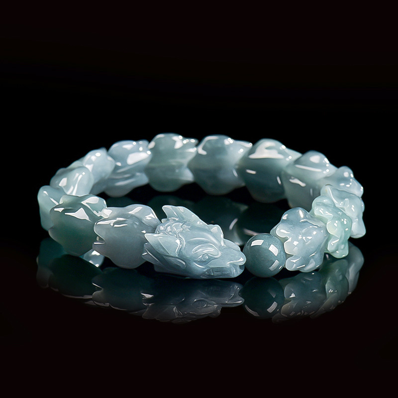 Jewelry & Watches Vitopoulos Reviews - Bracelet Dragon en Jadeite Birmane Bleue,