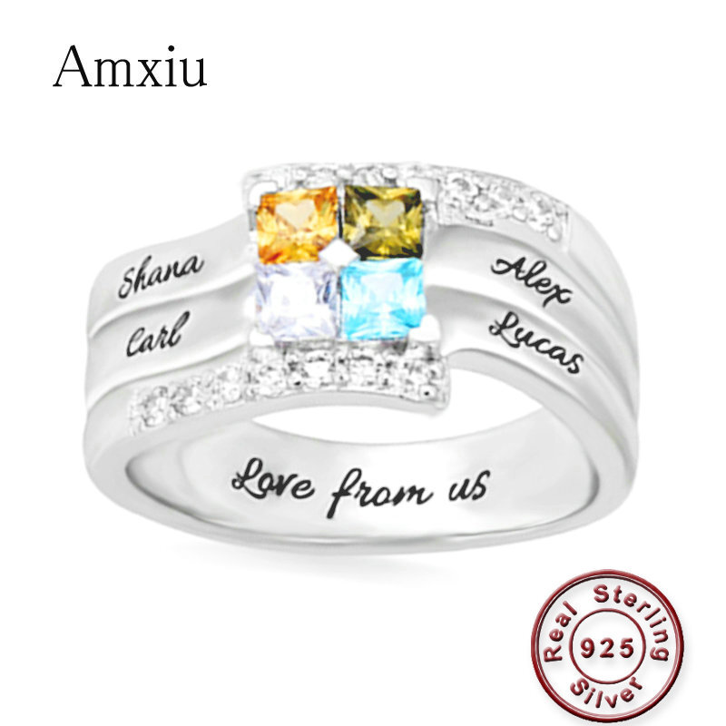 Birthstone Ring Set - Amxiu – bague en argent 925