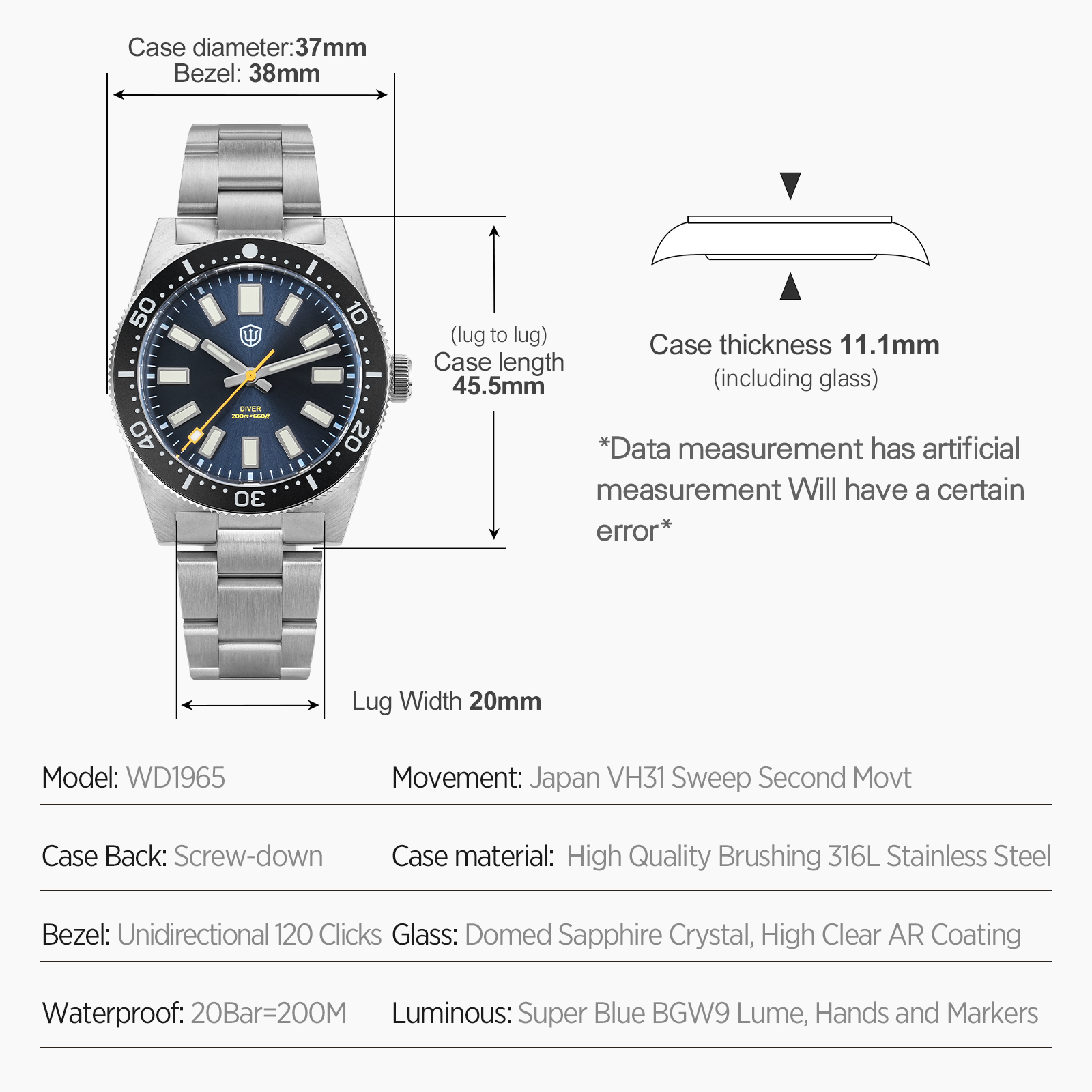 Watchdives – montre-bracelet p - Jewelry For Watches avis et prix