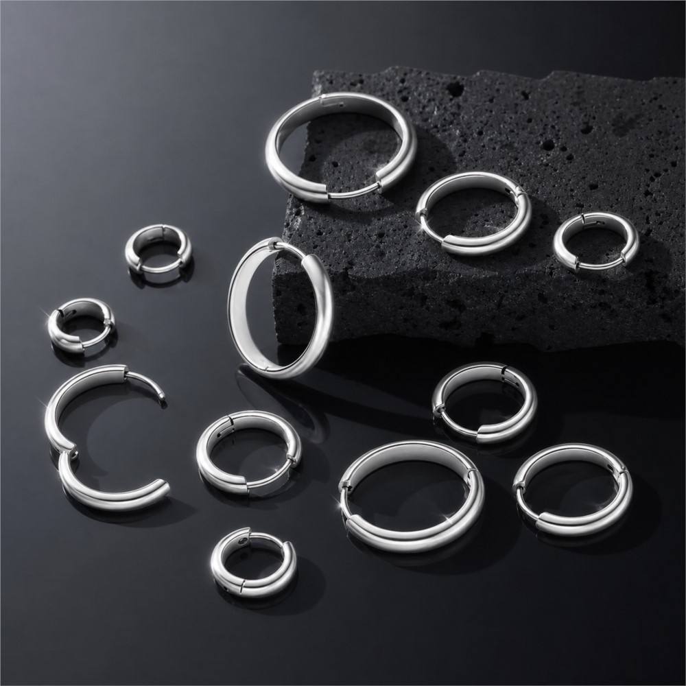 4 pièces de boucles d'oreilles - Hoop Earrings avis et prix
