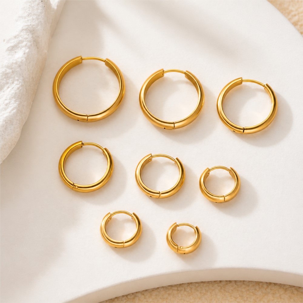 4 pièces de boucles d'oreilles - Hoop Earrings avis et prix