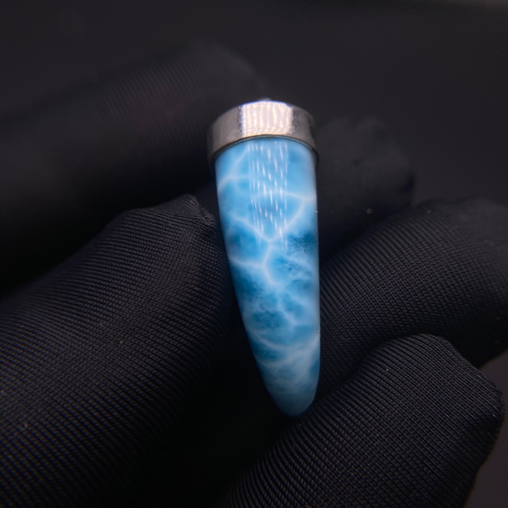 Pendentif Larimar bleu naturel - Wolf Jewelry & Watches Tampa Reviews avis et prix