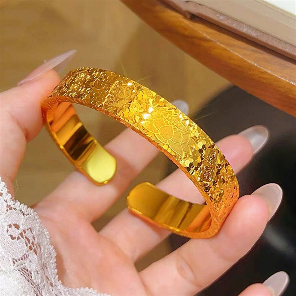 Bracelet manchette ouverte uni - Cuff Bangle Bracelet avis et prix