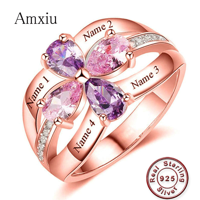 Amxiu – grande bague de mariag - Birthstone Ring Set avis et prix