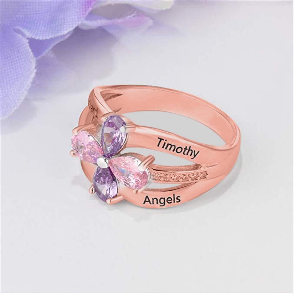 Amxiu – grande bague de mariag - Birthstone Ring Set avis et prix