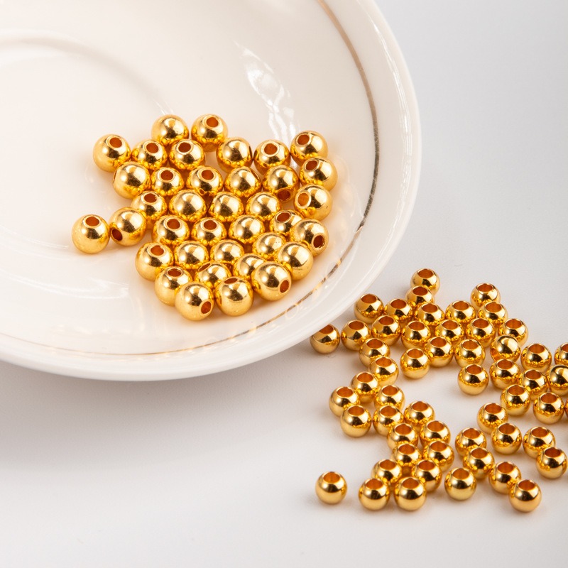 Perles rondes plaquées or 18 c - Hoop Earrings avis et prix