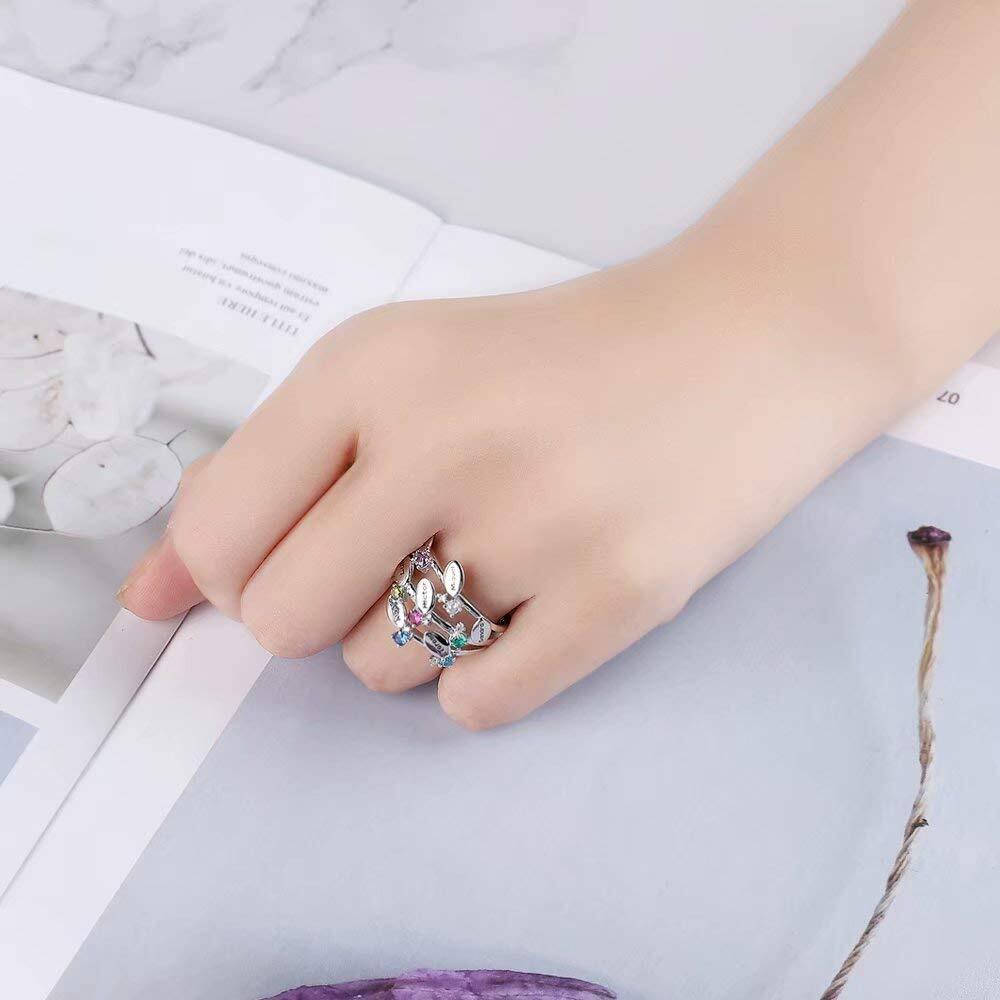 Amxiu – bague personnalisée en - Birthstone Ring Set avis et prix