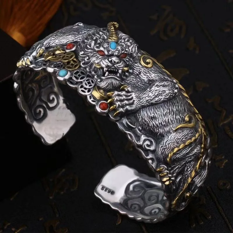 Bracelet tigre Pixiu porte-bon - Cuff Bangle Bracelet avis et prix