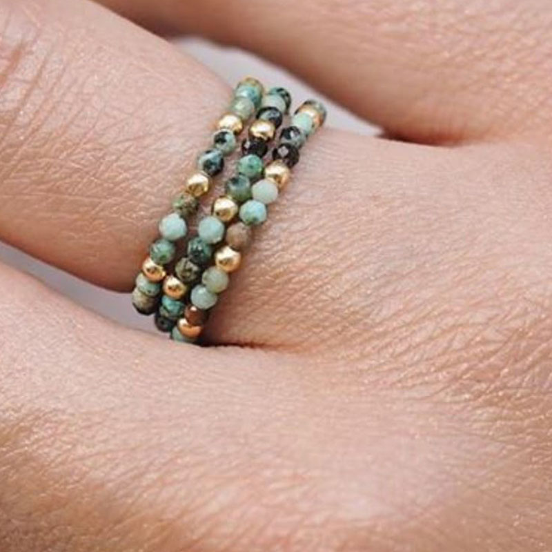 Bague en cristal avec perles e - Birthstone Ring Set avis et prix