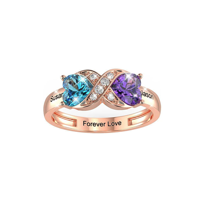 Bague de promesse personnalisé - Birthstone Ring Set avis et prix